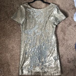 sequin shift dress